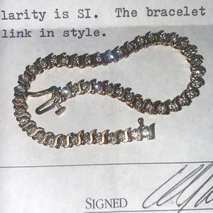 14k Yellow Gold 2.00 ct Diamond Tennis Bracelet